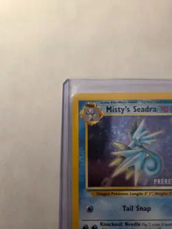 Pokemon TCG Misty's Seadra Holo Rare Gym Heroes Prerelease 9/132 LP - Image 2