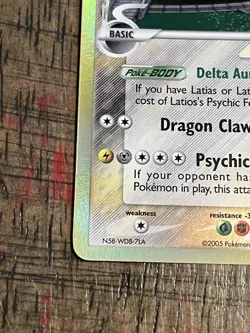 Pokemon Latios EX Delta Species 9/113 Reverse Holo Rare 2005 TCG Card - Image 5