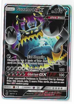 Guzzlord GX 63/111 Crimson Invasion Sun & Moon S&M Holo Pokemon TCG Card NM - Image 1