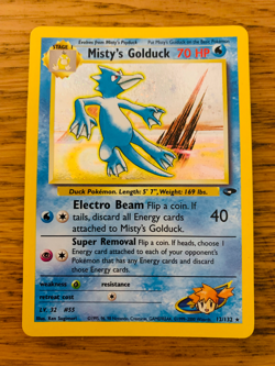 Misty's Golduck (12/132) Holo Gym Challenge Pokemon Card! FREE P&P! - Image 1