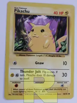 Pikachu ® Set Base 58/102 ® Comune ® Pokemon ® Inglese ® Good - Image 1