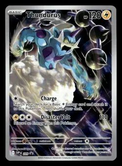Thundurus SVP 209 Illustration Rare Black Star Promo Pokemon Card - Image 1