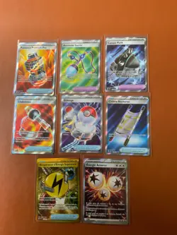 cartes Pokemon Lot de 8 cartes AR OBJETS RARES de blocs recents VF NM - Image 1
