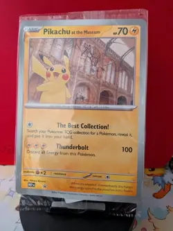 1x Pikachu At The Museum Jumbo Promo Pokemon Card Sealed! - Image 1