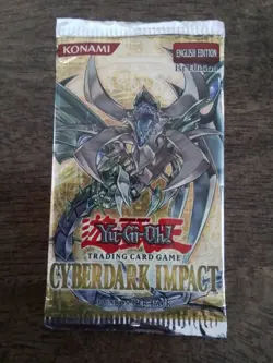YUGIOH 1ST EDITION ENGLISH BOOSTER PACK FACTORY SEALED CYBERDARK IMPACT - Image 1