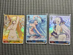Weiss Schwarz KONOSUBA 2 KS/W55-084S SR Aqua FOIL Japanese Set 3 Pcs - Image 1