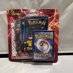 NEW POKEMON TCG LIGHTNING BOX / 4 PACKS + 1 BONUS CARD SEALED - Image 1