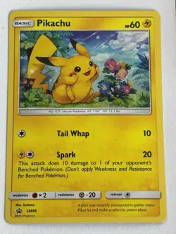 Pokemon Pikachu TCG SM86 Cosmos Holo Black Star Promo Card 2017 LP - Image 1