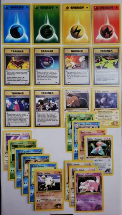 Pokemon 1st Edition Gym Heroes 25 Card Lot 💧 🔥 🍃 ⚡LP Commons/Uncommons - Image 1