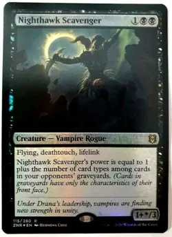 mtg magic nighthawk scavenger FOIL FRENCH vf fr charognard faucon de nuit - Image 1