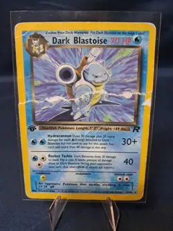 Pokemon TCG Dark Blastoise 20/82 Team Rocket First Edition Non Holo Rare Vintage - Image 1