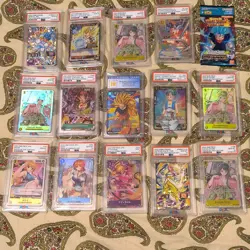 Bandai Dragon Ball Super & One Piece Card Game PSA Lot 15 Promo Holo Foil - Image 1