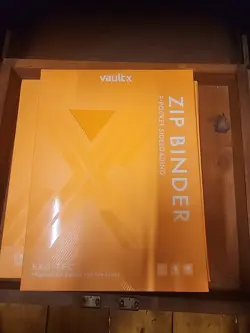 Vault X Neon Orange Exo Tec Zip Binder 9 Pocket Side Loading Holds 360 Cards TCG - Image 1