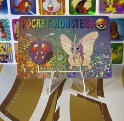 Pokemon Vintage Vending Machine Holo prism Nintendo 1998 Bandai Rare sticker - Image 1