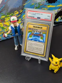 Vintage Pokemon 2000🎴JPN Gold Silver New World Neo Focus Band 🧣 PSA 9 Low Pop - Image 1
