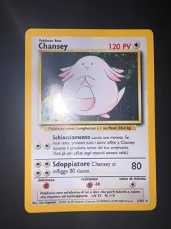 Carta Pokemon Chansey 3/102 Holo Set Base Ita Condizione NEAR MINT - Image 2