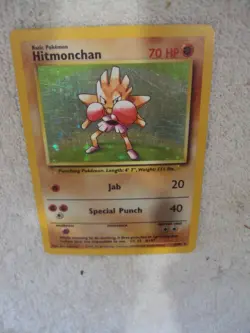 Pokemon Cards: Base Set 2 Rare Holo: Hitmonchan 8/130 - Image 1