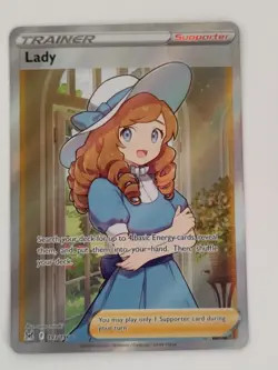 Lady 193/196 Near Mint Trainer Full Art Pokemon TCG Sword and Shield Lost Origin - Image 2