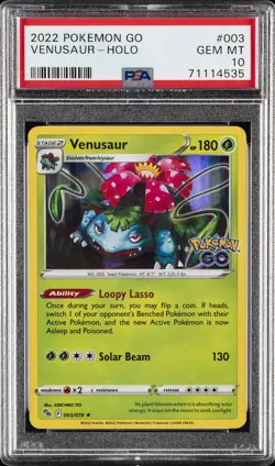 2022 POKEMON GO #003 VENUSAUR-HOLO PSA 10 - Image 1