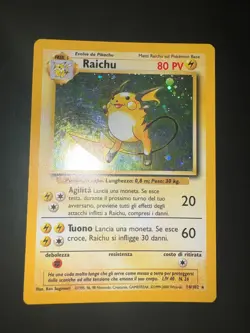 Pokemon Raichu 14/102 Set Base Rara Unlimited Wizards ITA Condizione NEARMINT - Image 1