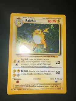 Pokemon Raichu 14/102 Set Base Rara Unlimited Wizards ITA Condizione NEARMINT - Image 2