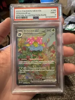 2023 POKEMON MEW EN-151 SPECIAL ILLUSTRATION RARE #198 VENUSAUR EX PSA 9 - Image 1