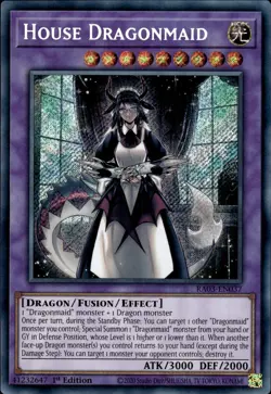 House Dragonmaid - Secret Rare 1st Edition RA03-EN037 - NM - YuGiOh - Image 1