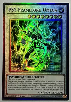 PSY-Framelord Omega RA02-EN028 (NM) Collector’s Rare 1st Edition YuGiOh Card - Image 1