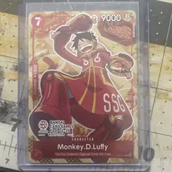 NM Monkey.D.Luffy (P-080) Bandai Card Fest 24-25 Promo! One Piece Card Game ENG - Image 1