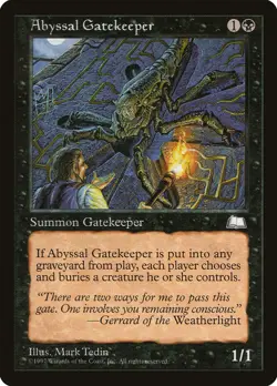 1997 Abyssal Gatekeeper Weatherlight Magic the Gathering MTG LP - Image 1