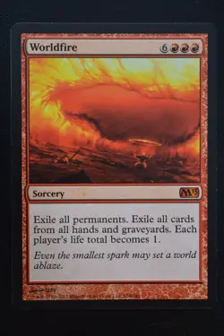 Magic The Gathering MTG WORLDFIRE Magic 2013 LP Lightly Played - Image 1