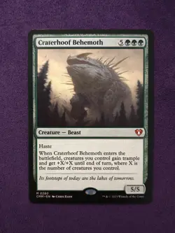 MTG Craterhoof Behemoth Commander Masters Regular NM - Image 1