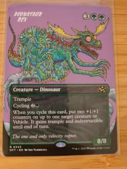 MTG Agonasaur Rex (Borderless) 0343 Aetherdrift M/NM Free UK P&P - Image 1