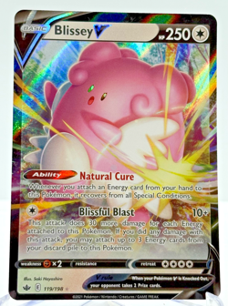Pokemon Card Blissey V 119/198 Chilling Reign Half Art Rare Near Mint - Image 1