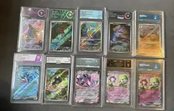 Pokemon Graded Mint Bundle X10 Cards All Grade 9 Mint - Image 1