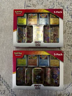 Pokemon Scarlet & Violet 151 Mini Tin 5-Pack, 2 boxes. - Image 1
