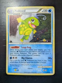 Politoed Holo Rare HGSS Unleashed 7/95 Pokemon Card NM - Image 3
