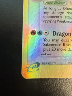 Pokemon TCG Salamence EX Dragon 19/97 Reverse Holo Rare Card MP - Image 3