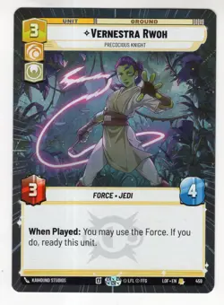 Star Wars Unlimited LotF Hyperspace Card LOF459 Vernestra Rwoh - Image 1
