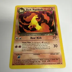 Dark Rapidash 44/82 Team Rocket Set Uncommon Pokemon Card WOTC NM Vintage - Image 2