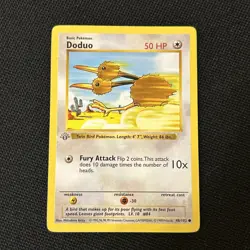 Doduo 048/102 1st Edition Never Played NM￼plus 3 Cards - Image 2