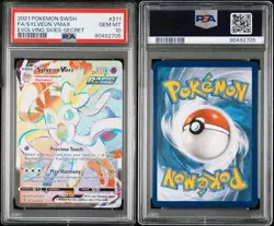 Pokemon 2021 Sylveon VMAX 211/203 SWSH07 Evolving Skies Secret Rare Holo PSA 10 - Image 1