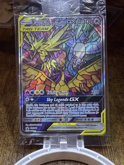 Pokemon TCG Moltres Zapdos Articuno GX SM210 Stained Glass Promos Holo Sealed - Image 1