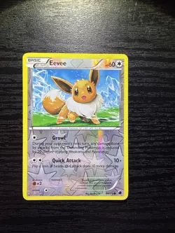 Pokemon Eevee Card 89/116 Common Reverse Holo Plasma Freeze - Image 1