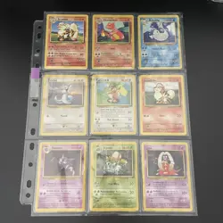 ⭐Complete Pokemon Base Set Common Uncommon Cards 1999⭐Pokemon Base Set starter - Image 1