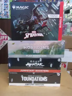 MTG AVATAR & FOUNDATIONS JUMPSTART + SPIDER-MAN BUNDLE + MODERN 3 PLAY BOX LOT - Image 1