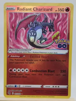 Pokemon Radiant Charizard 011/078 GO Holo Radiant Rare 160 HP English TCG Card - Image 1