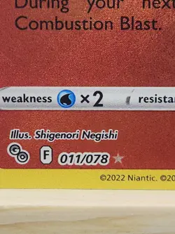 Pokemon Radiant Charizard 011/078 GO Holo Radiant Rare 160 HP English TCG Card - Image 2