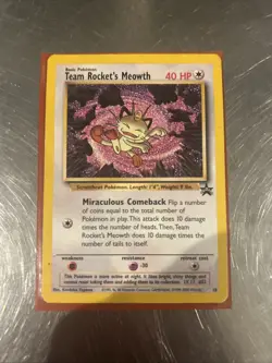 Pokemon Black Star Promo Team Rockets Meowth - Image 1