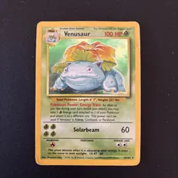 Base Set Venusaur 15/102 Pokemon Card Holo Rare 1999 WOTC Vintage TCG HP - Image 1